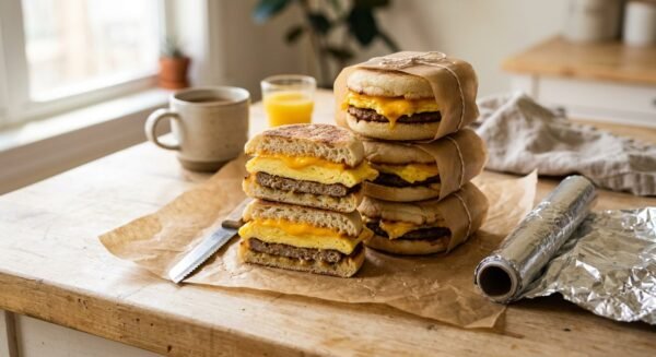 Freezer Breakfast Sandwiches (12 in an Hour, 90 Seconds to Reheat)